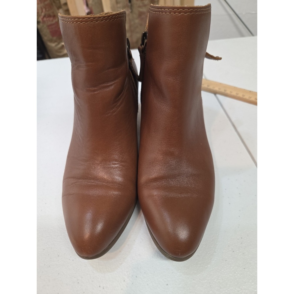 House of Harlow 1960 Womens Chestnut Leather Heeled Ankle Boots Rita